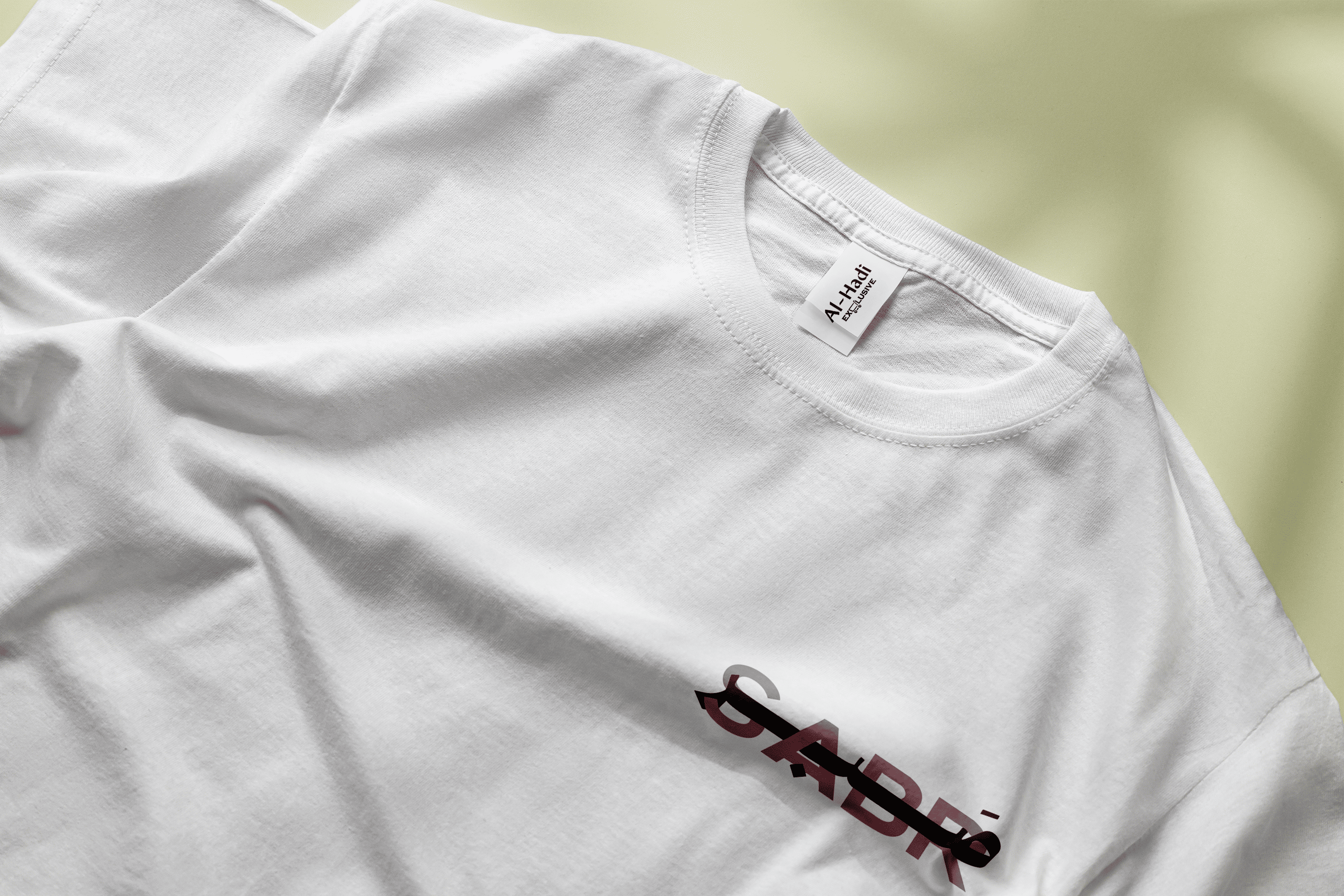Sabr on White Tee